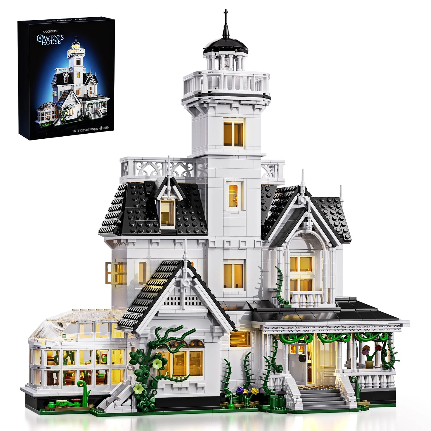 Magic House Building Set With LED Light Owens House Model Gift For Adults