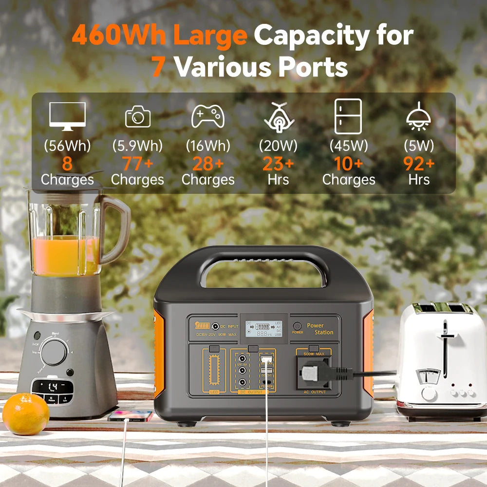 GaiaRay Portable Solar Power Station 500W With LifePo4 Battery