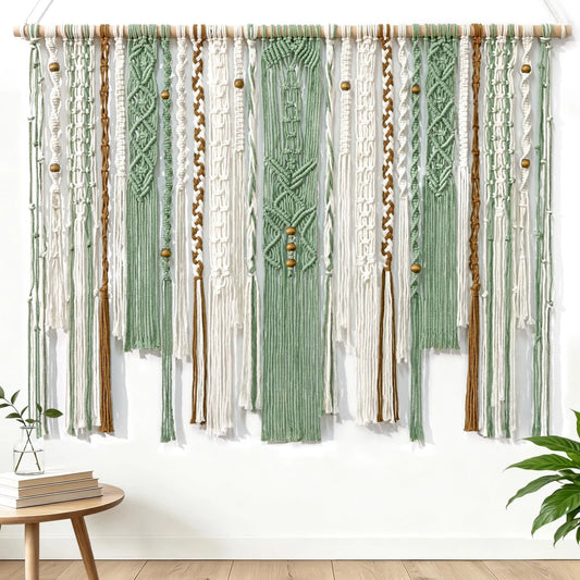 Handmade Macrame Wall Hanging Tapestry Boho Cotton Decor