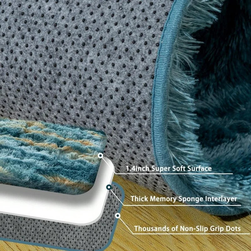 Soft Shag Rugs For Bedroom,  Living Room, Luxury Modern Plush Carpet Girls Boys Room Dorm Indoor Home Decor