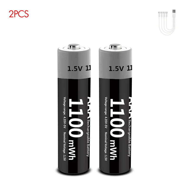 Kuugro USB AAA Li-ion Rechargeable Battery 1.5V 1100mWh