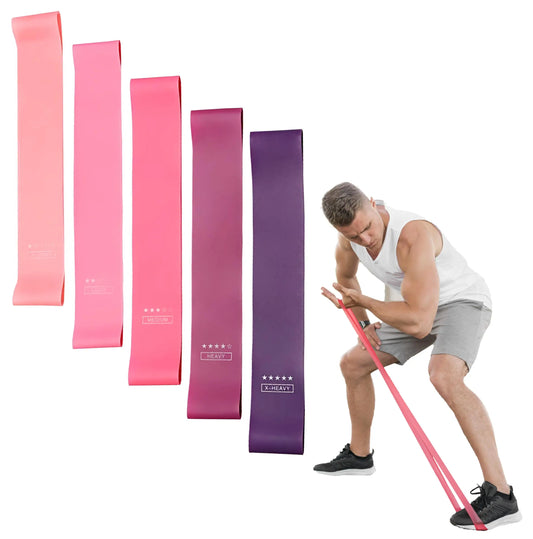 5 Piece Resistance Bands Set Elastic Loop for Yoga Pilates