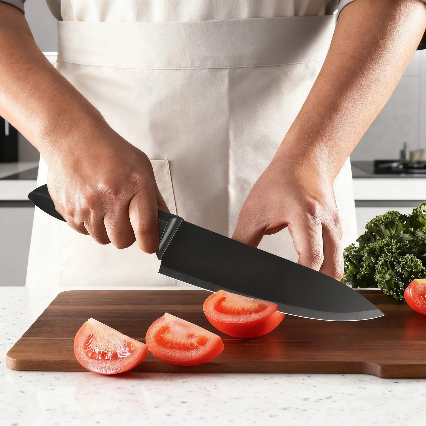 Stainless Steel Kitchen Knife Set With Block Sharpener Scissor