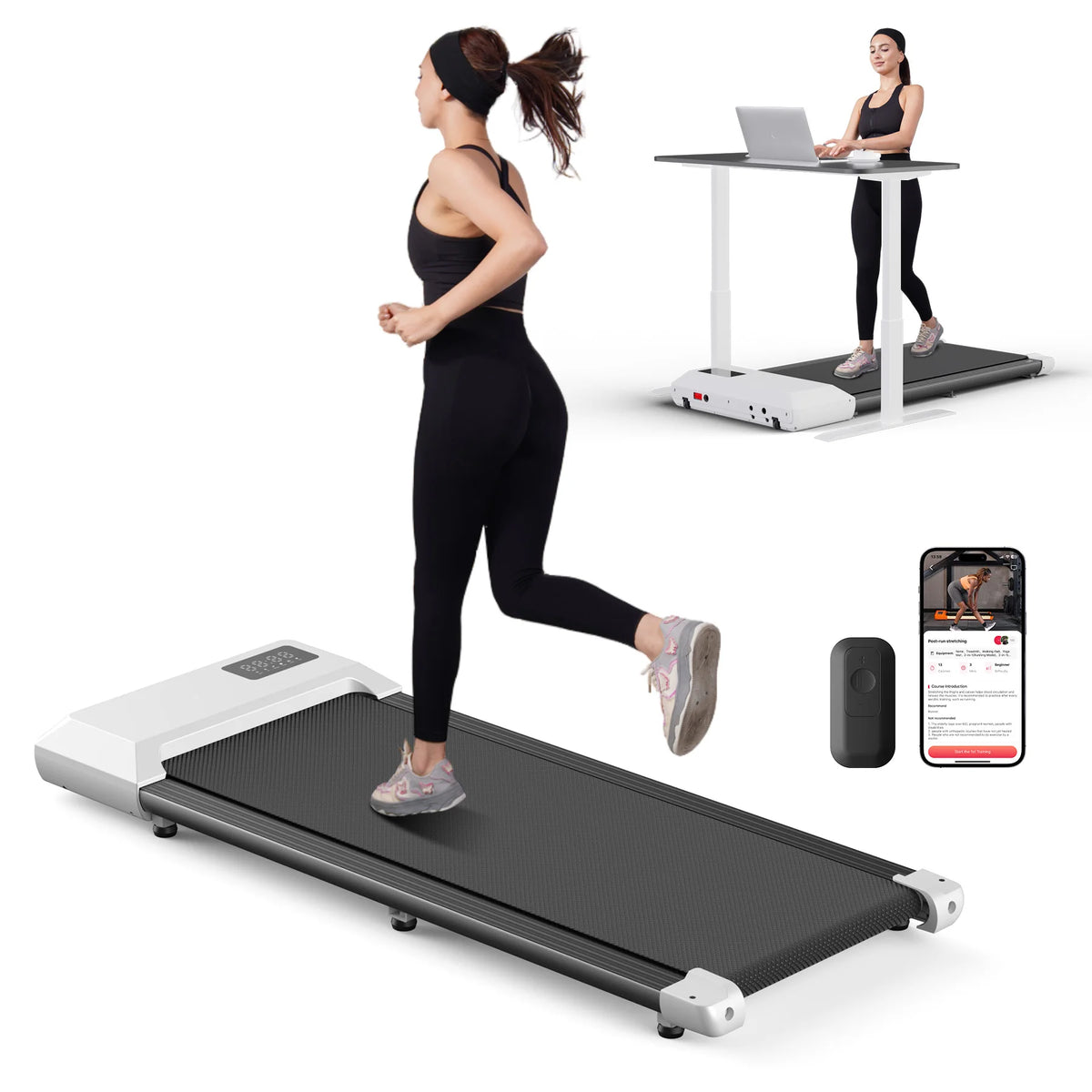 Superun 2in1 Treadmill for Home 2.5HP Walking Running Fitness Machine