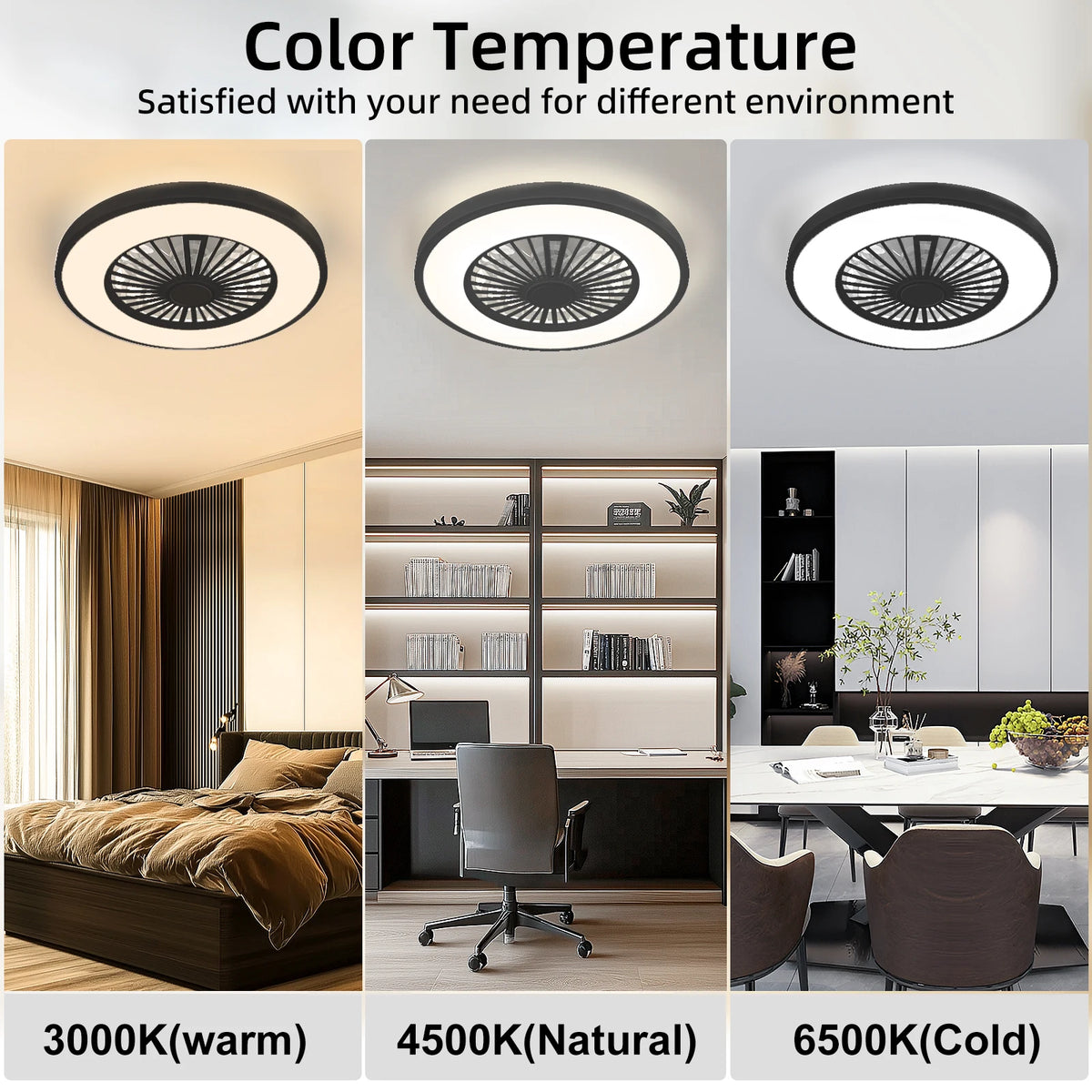 Silent Reversible DC Ceiling Fan With Remote And Light