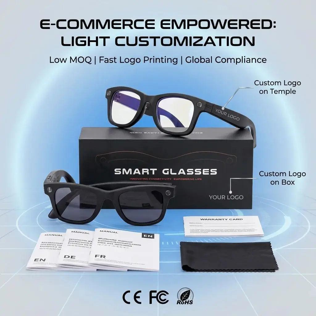 Smart Glasses GS4 MAX Dual Lens 8MP 1080p Video Translator