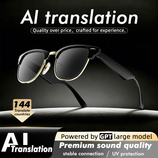 Smart Audio Glasses With Built-In Speakers Bluetooth Voice Control