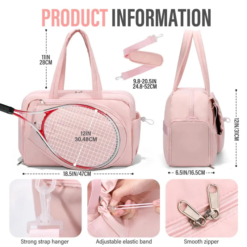 Tennis Gym Bag For Women With Shoe Compartment