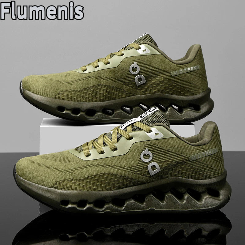 Shock Absorbing Leather Off Road Running Shoes For Adults