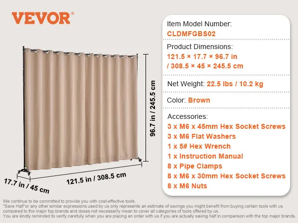 SucceBuy Folding Fabric Room Divider And Privacy Screen Panels
