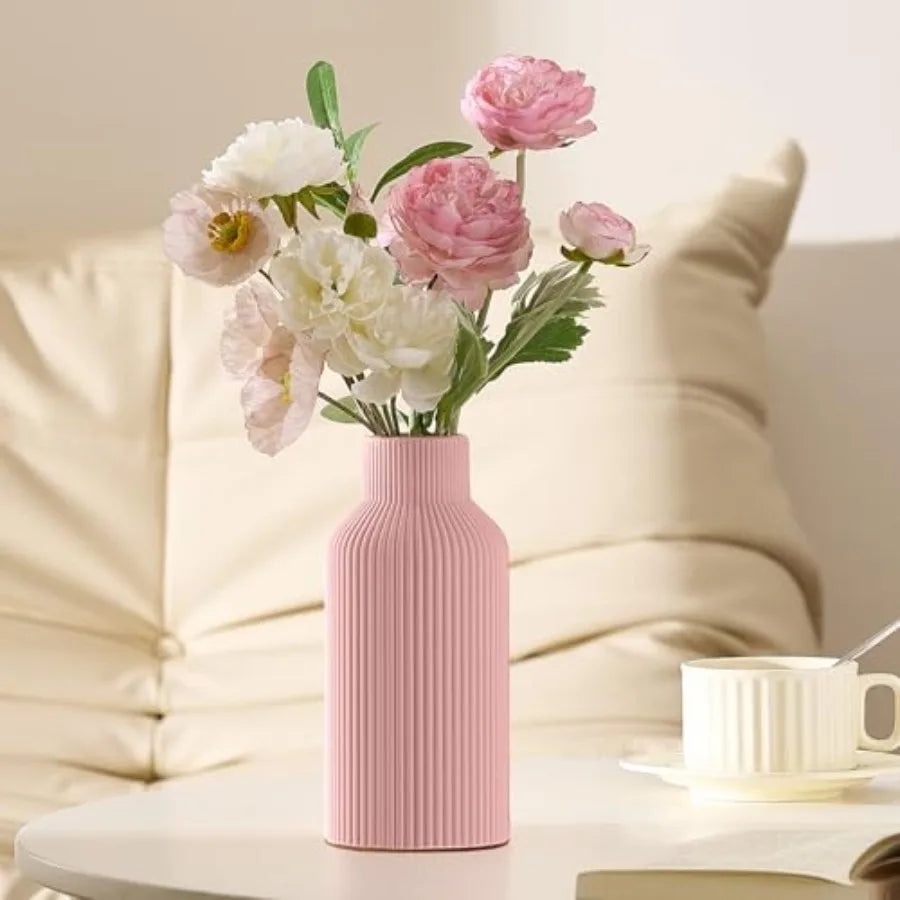 Minimalist Modern Ceramic Flower Vase For Home Kitchen Bedroom Office Decor