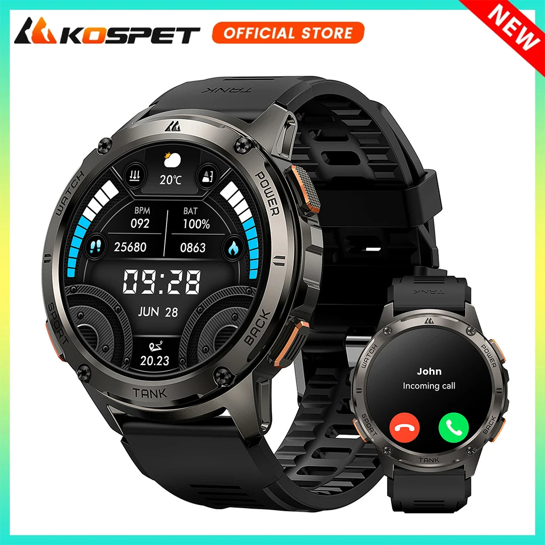 KOSPET Tank T3 Smartwatch Call And Text AMOLED AI Voice