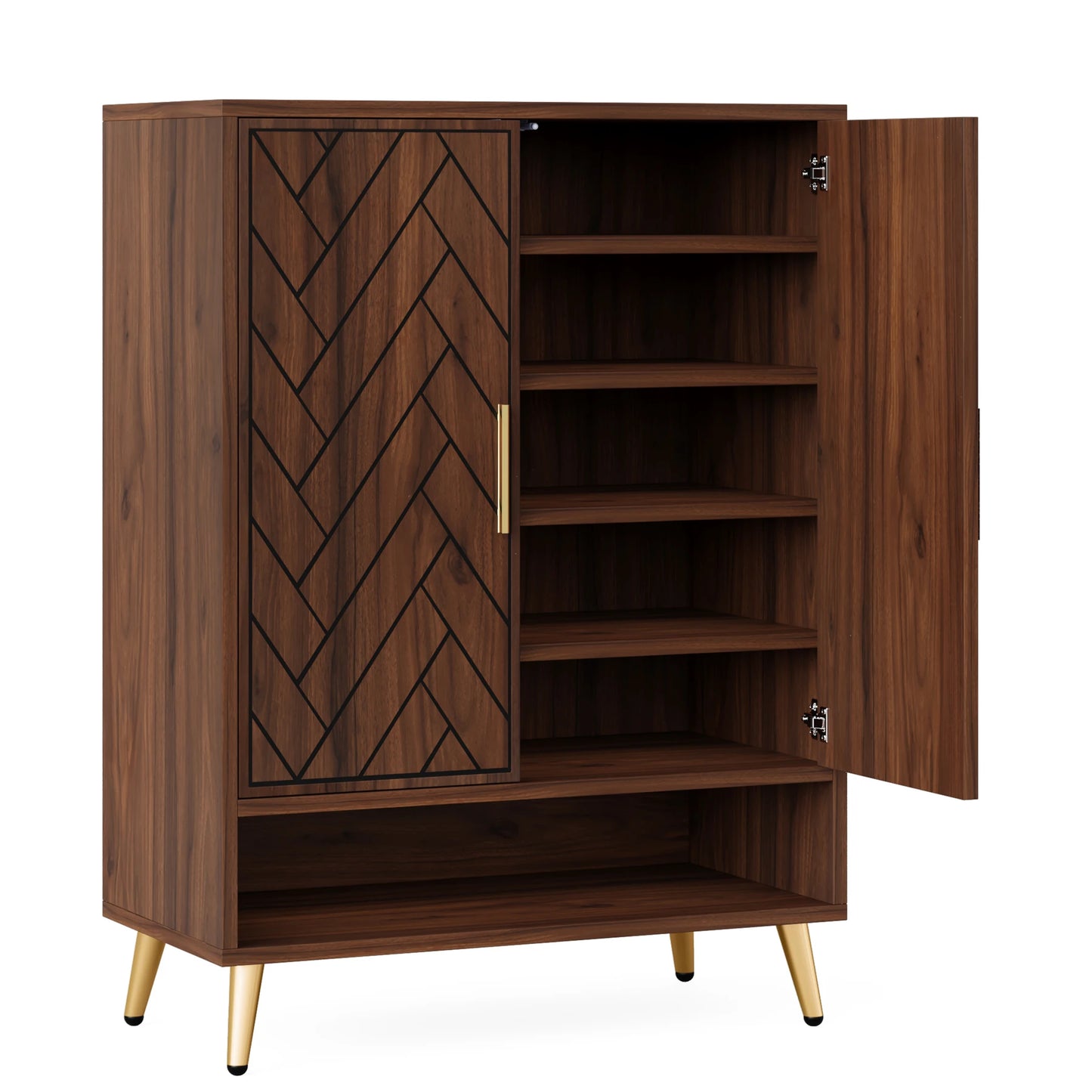 Tribesigns 6-Tier Shoe Cabinet With Doors