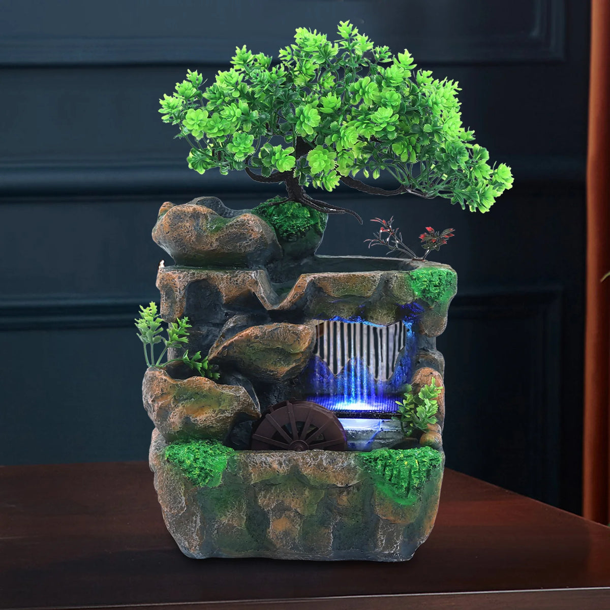 Desktop Water Fountain With Dynamic Led Zen Meditation Home Decor