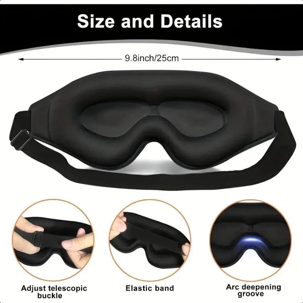 3D Memory Foam Sleep Eye Mask Soft Breathable Design