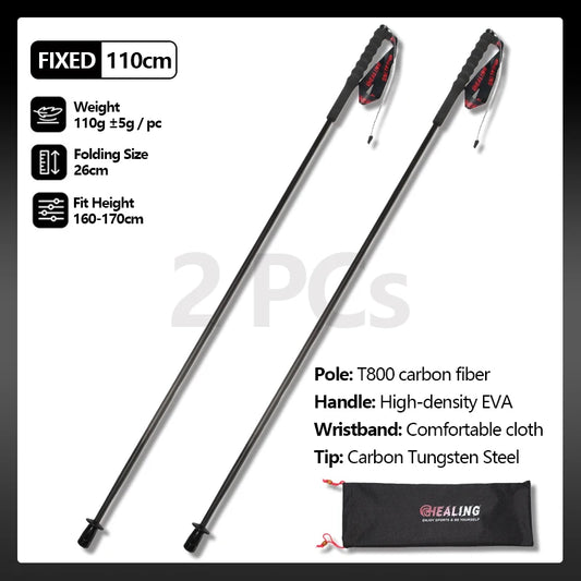 Okhealing Ultralight Carbon Fiber 2Pcs Hiking Poles