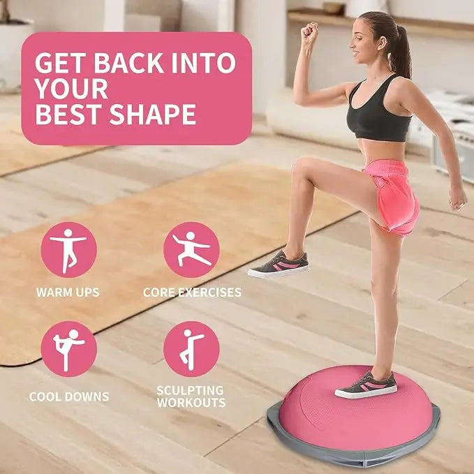 Balance Ball Trainer With Anti-Skid Surface For Home Gym Core Workouts