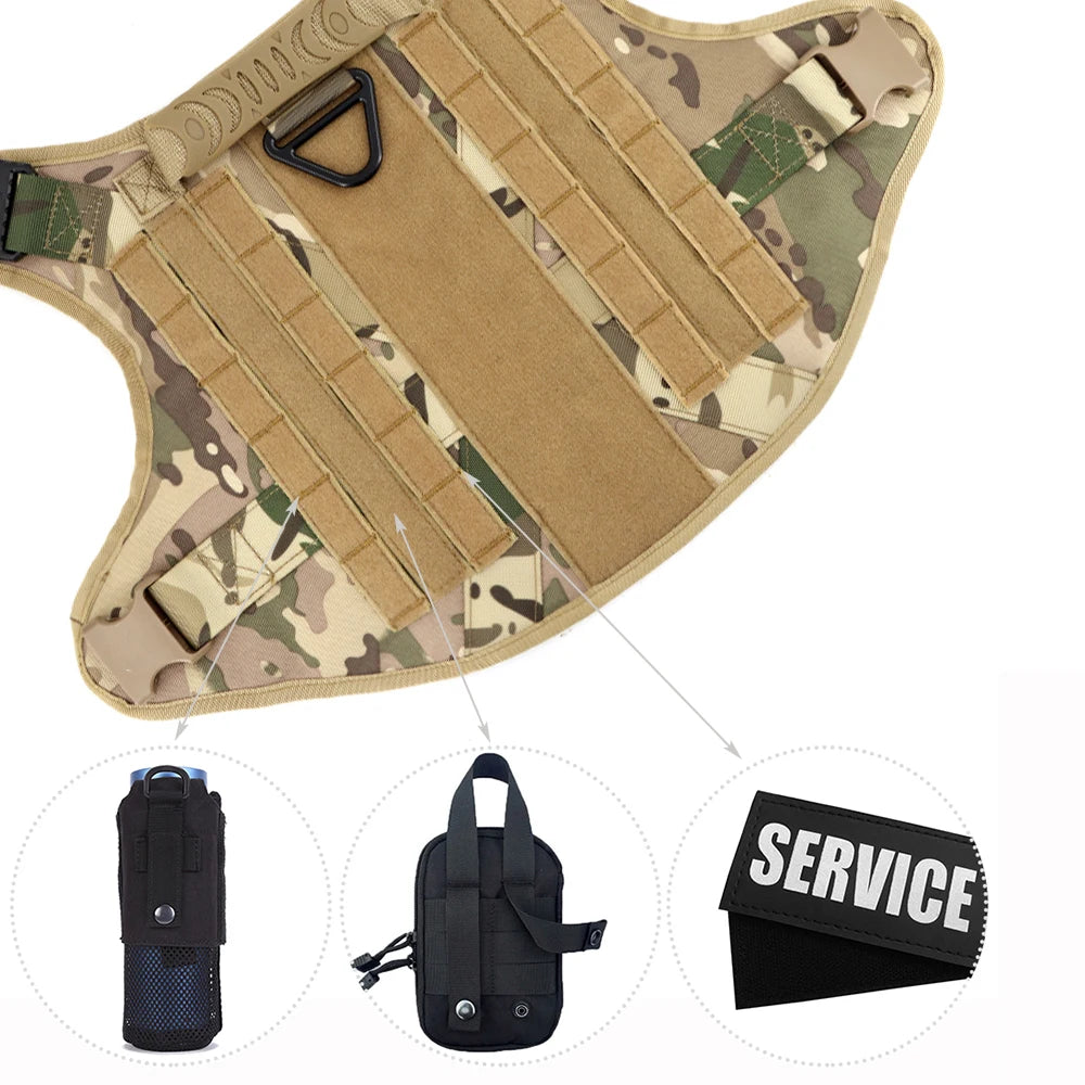 Tactical Dog Harness Leash Set With Handle No Pull Malinois