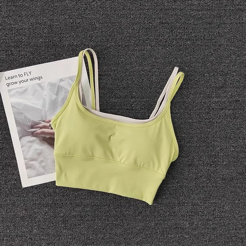 Women Breathable Sports Bra Push Up Gym Crop Seamless Yoga