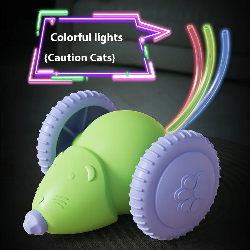 Interactive Electric Cat Toy Mouse With Automatic Obstacle Avoidance