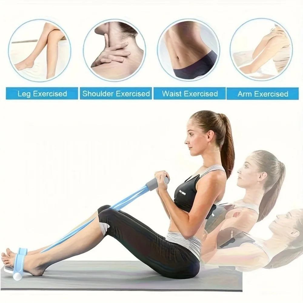 21 Fitness Resistance Bands Pedal Exerciser 4 Tube Set