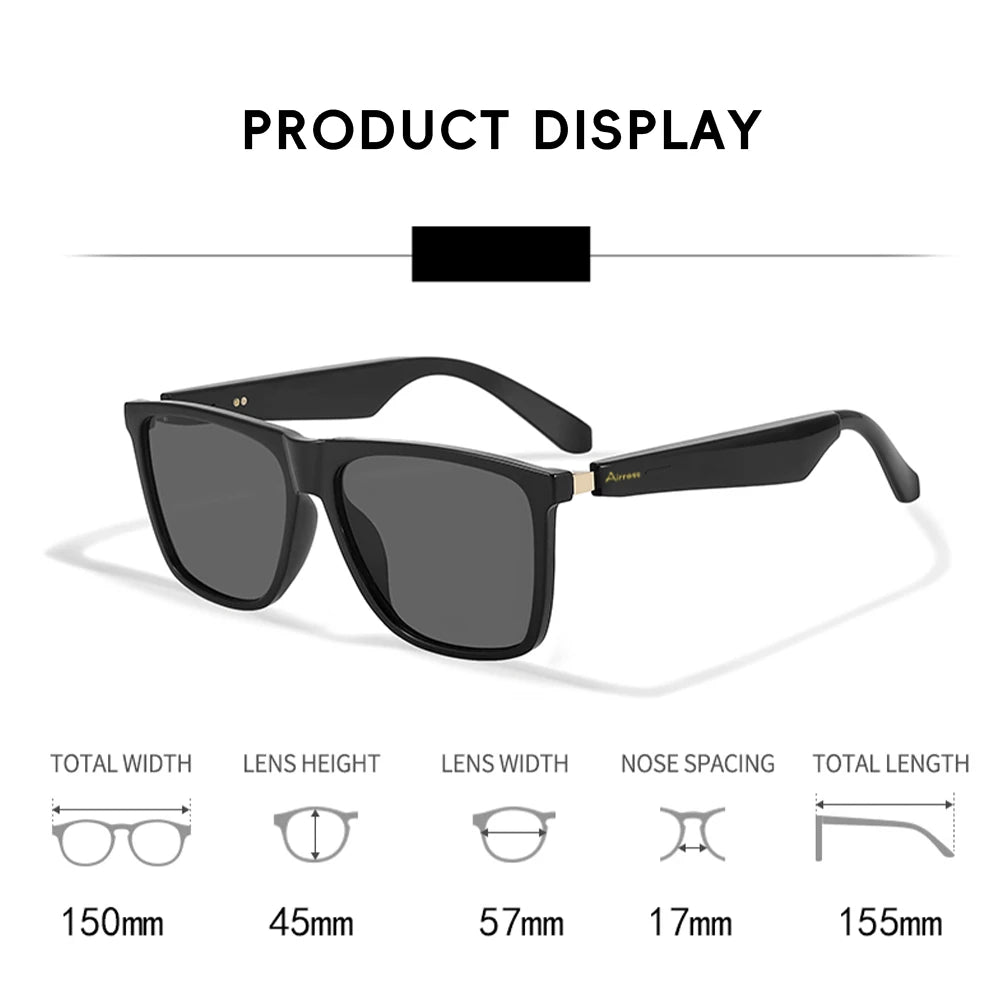 Smart Audio Glasses With Built-In Speakers Bluetooth Voice Control
