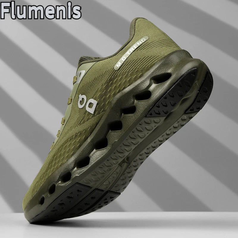 Shock Absorbing Leather Off Road Running Shoes For Adults