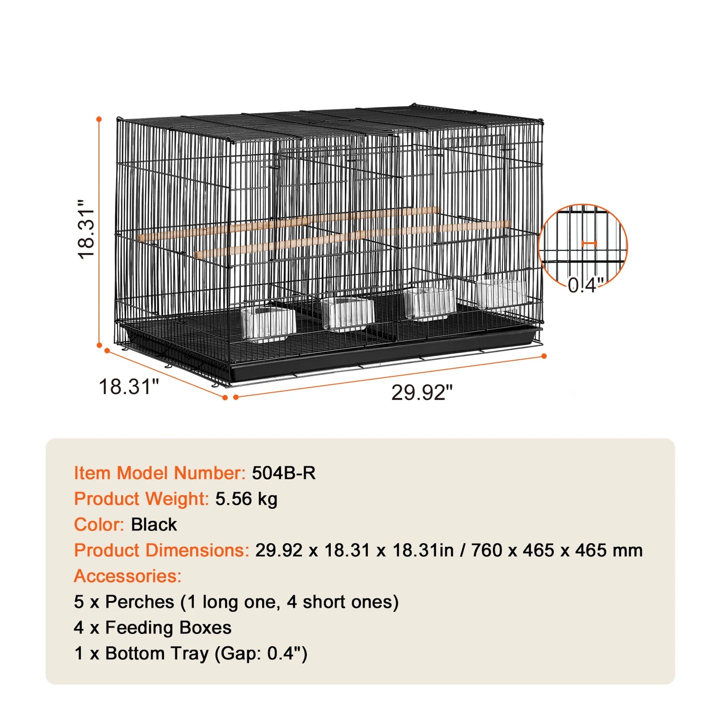 SucceBuy Flight Bird Cage Stackable Divider With Handle For Birds