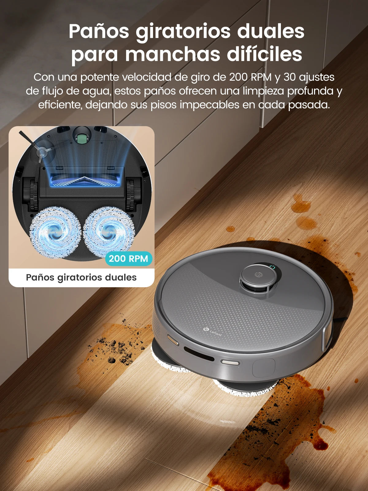 Lefant M3 Max Robot Vacuum With Mop 20000Pa Suction Power