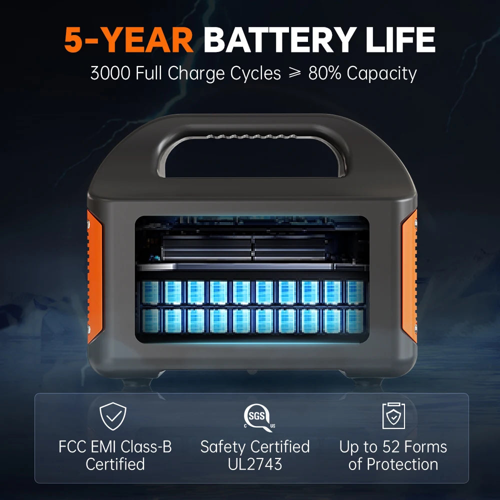 GaiaRay Portable Solar Power Station 500W With LifePo4 Battery