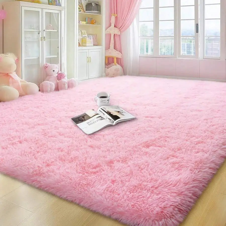 Soft Shag Rugs For Bedroom,  Living Room, Luxury Modern Plush Carpet Girls Boys Room Dorm Indoor Home Decor