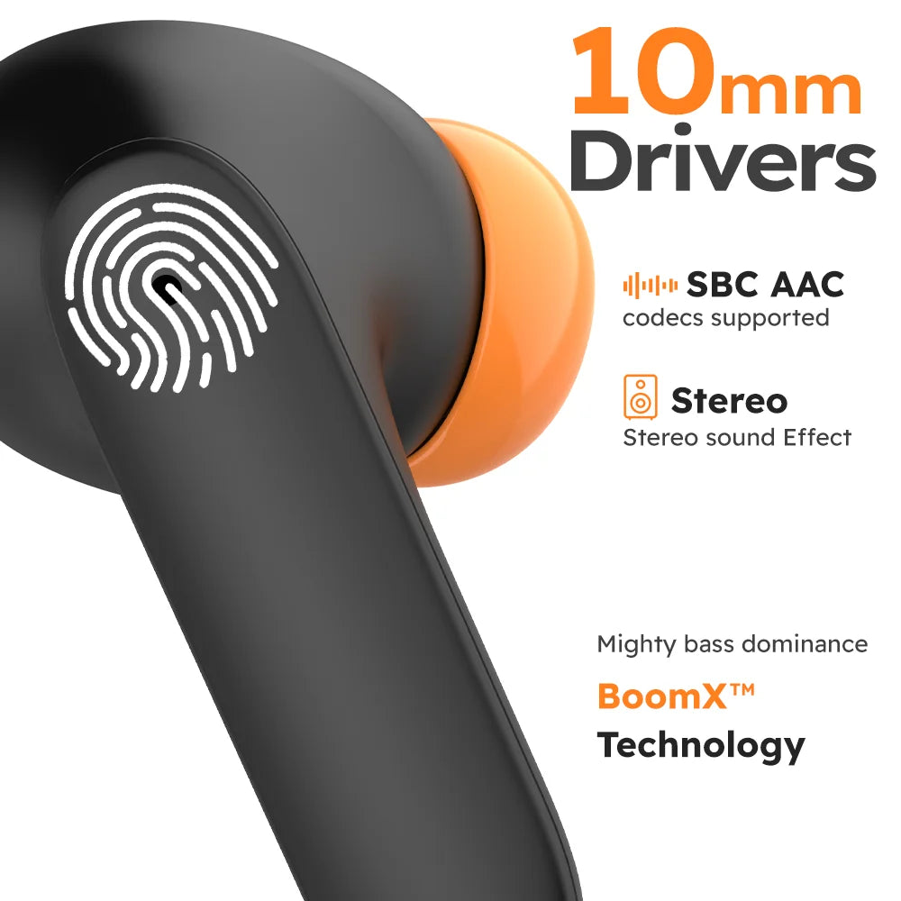 Jogrytece Bluetooth 5.4 TWS Earphones Ultra-Low Latency ENC Noise Cancelling