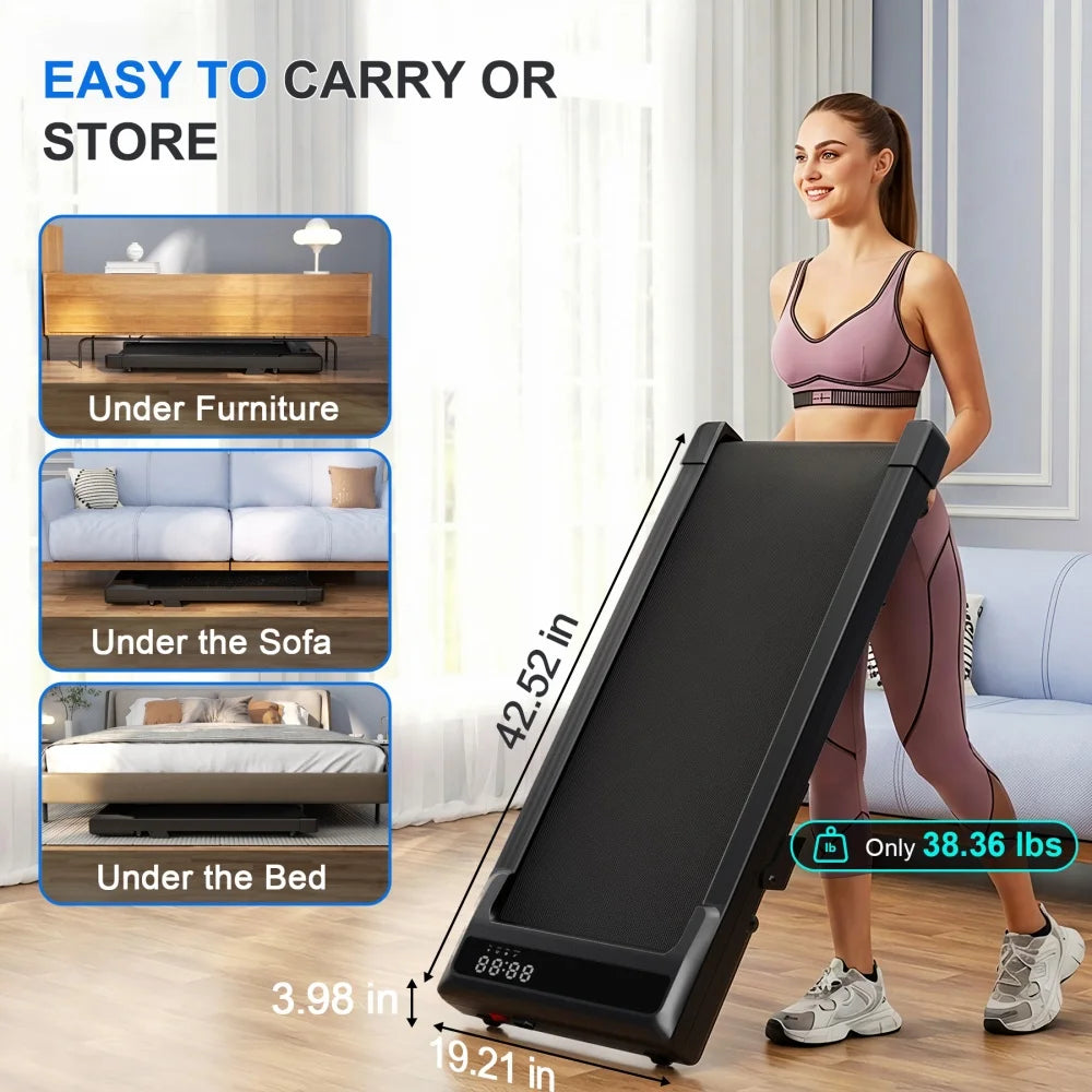 Superun Foldable Treadmill 6 Percent Incline 3.8 MPH Walking Pad