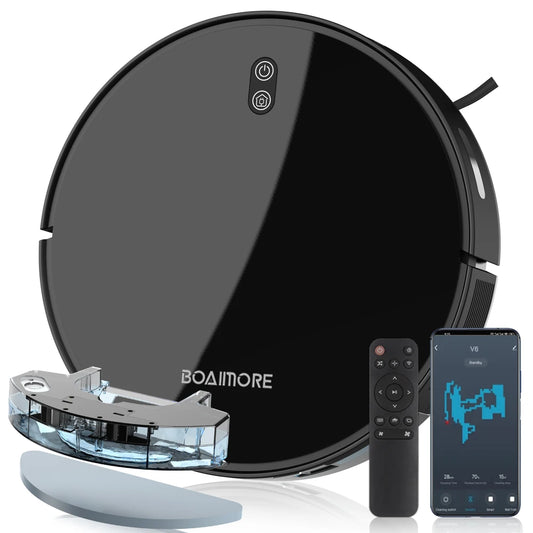BOAIMORE Robot Vacuum Cleaner With Mop And Smart Mapping 6000Pa