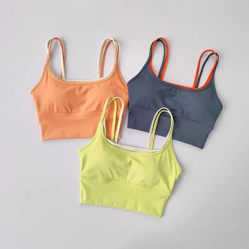 Women Breathable Sports Bra Push Up Gym Crop Seamless Yoga