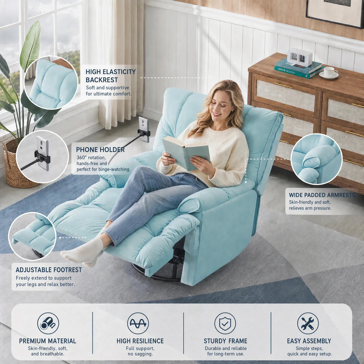 29.5-inch Single-person Comfortable Sofa With A Soft And Comfortable Seating Experience Suitable For Use In Small-Sized Living Rooms