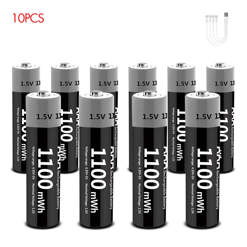 Kuugro USB AAA Li-ion Rechargeable Battery 1.5V 1100mWh