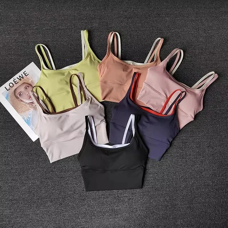 Women Breathable Sports Bra Push Up Gym Crop Seamless Yoga
