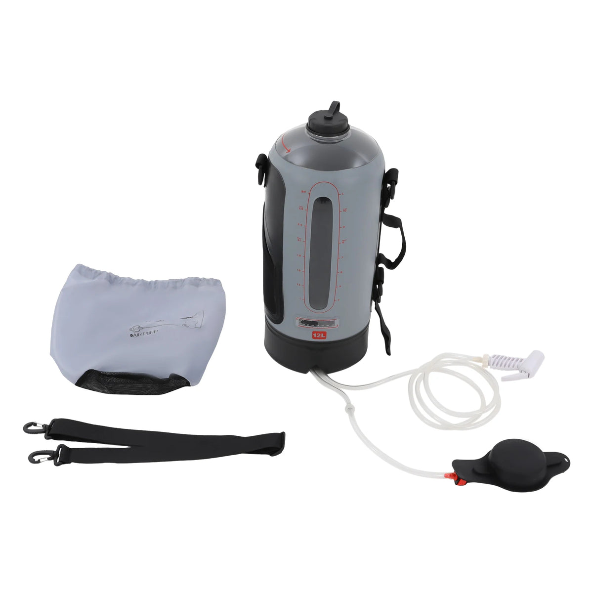 Portable 3 Gallon Solar Camping Shower Bag With Hose