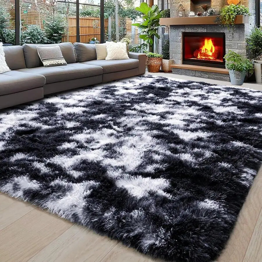 Soft Shag Rugs For Bedroom,  Living Room, Luxury Modern Plush Carpet Girls Boys Room Dorm Indoor Home Decor