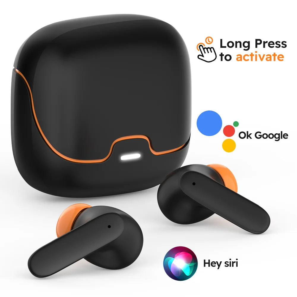 Jogrytece Bluetooth 5.4 TWS Earphones Ultra-Low Latency ENC Noise Cancelling