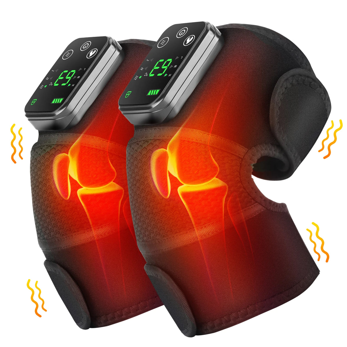Moajaza 3-In-1 Electric Heated Vibration Massage Knee Pad