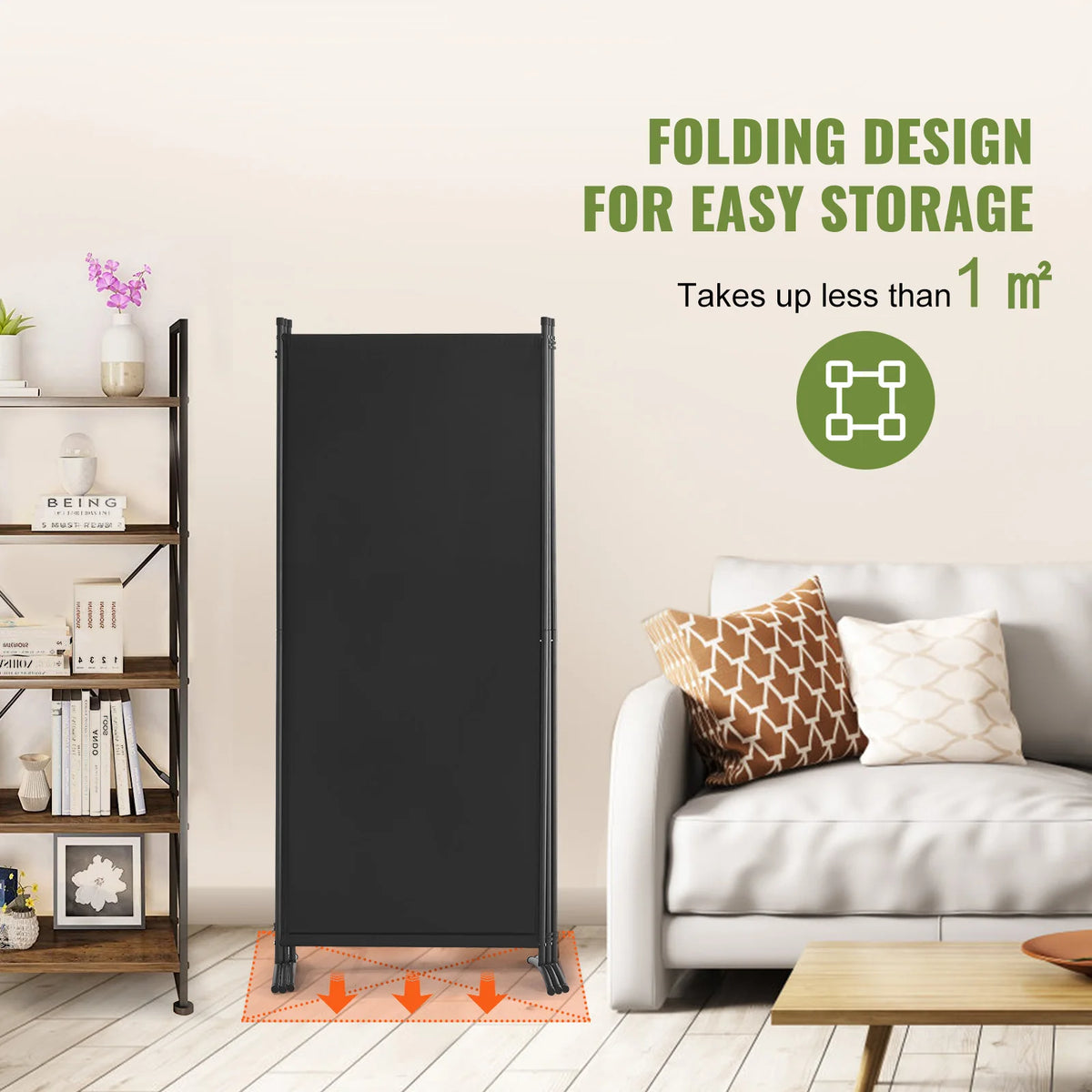 SucceBuy Folding Fabric Room Divider And Privacy Screen Panels