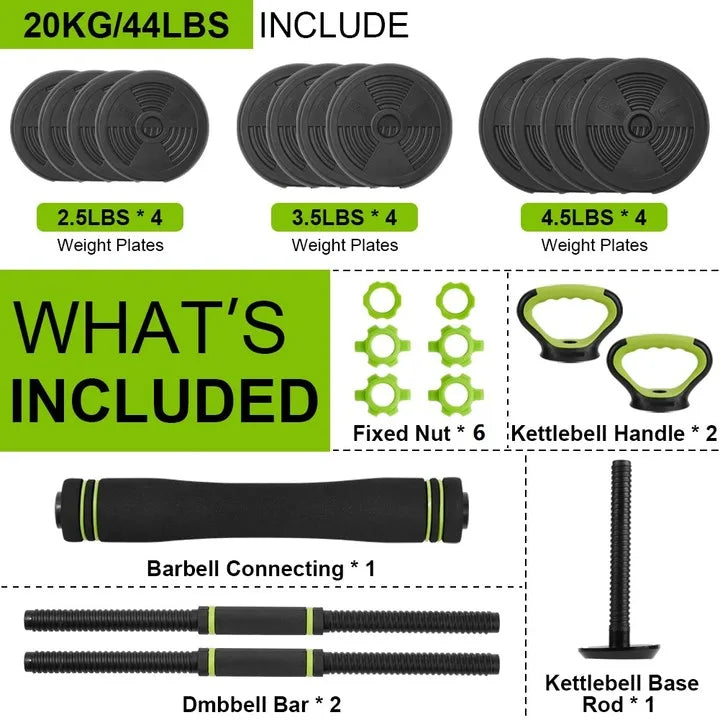 TWISTERCK Adjustable Dumbbells 4 In 1 Weight Set Home Gym