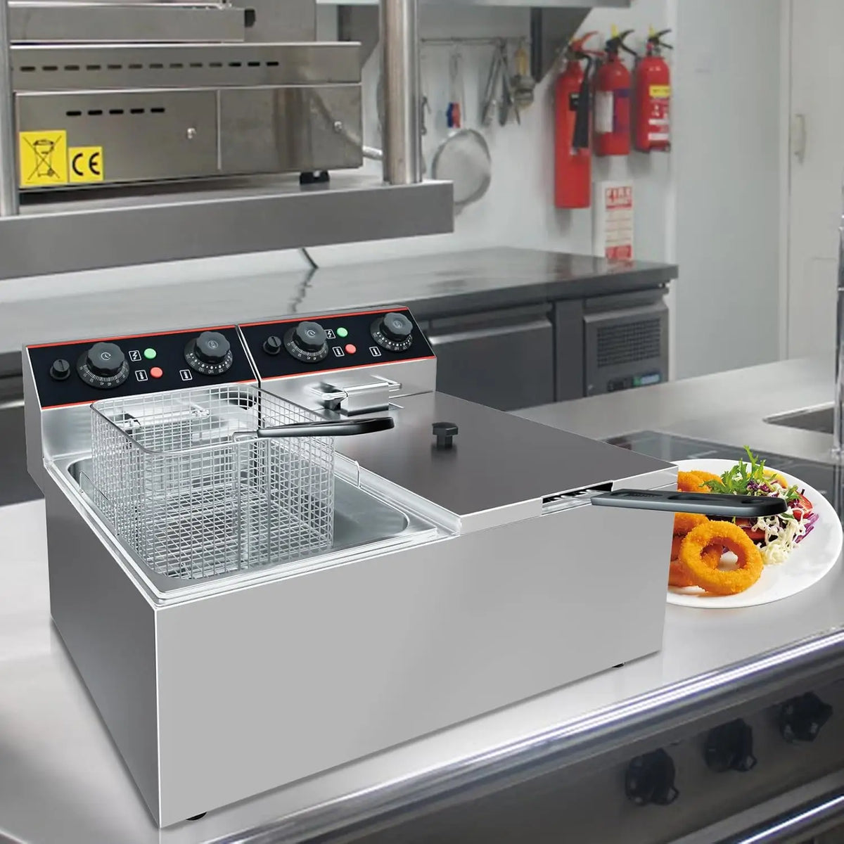 Acekool Commercial Electric Deep Fryer With Adjustable Thermostat