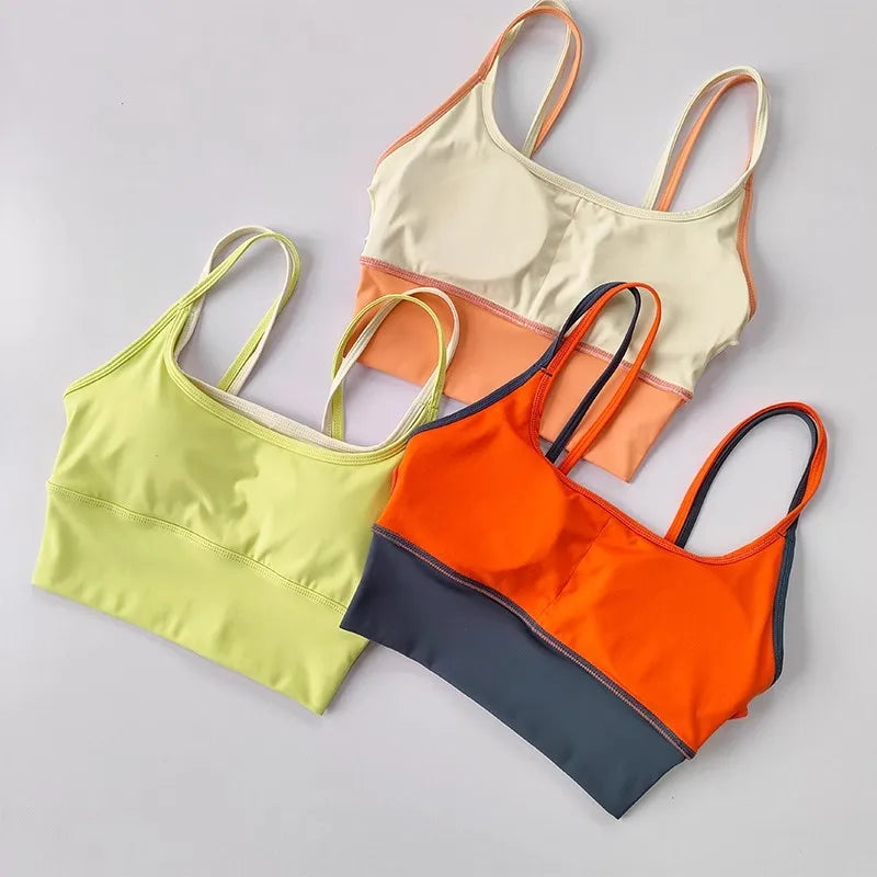 Women Breathable Sports Bra Push Up Gym Crop Seamless Yoga