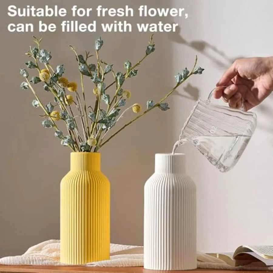 Minimalist Modern Ceramic Flower Vase For Home Kitchen Bedroom Office Decor