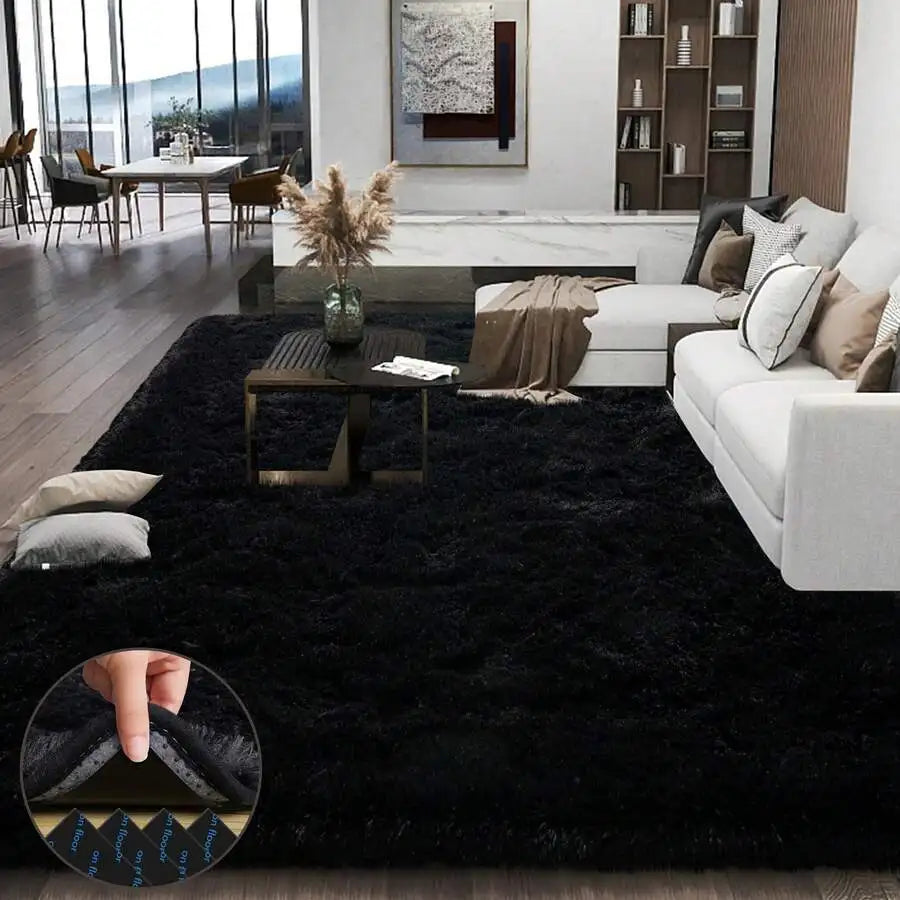 Soft Shag Rugs For Bedroom,  Living Room, Luxury Modern Plush Carpet Girls Boys Room Dorm Indoor Home Decor
