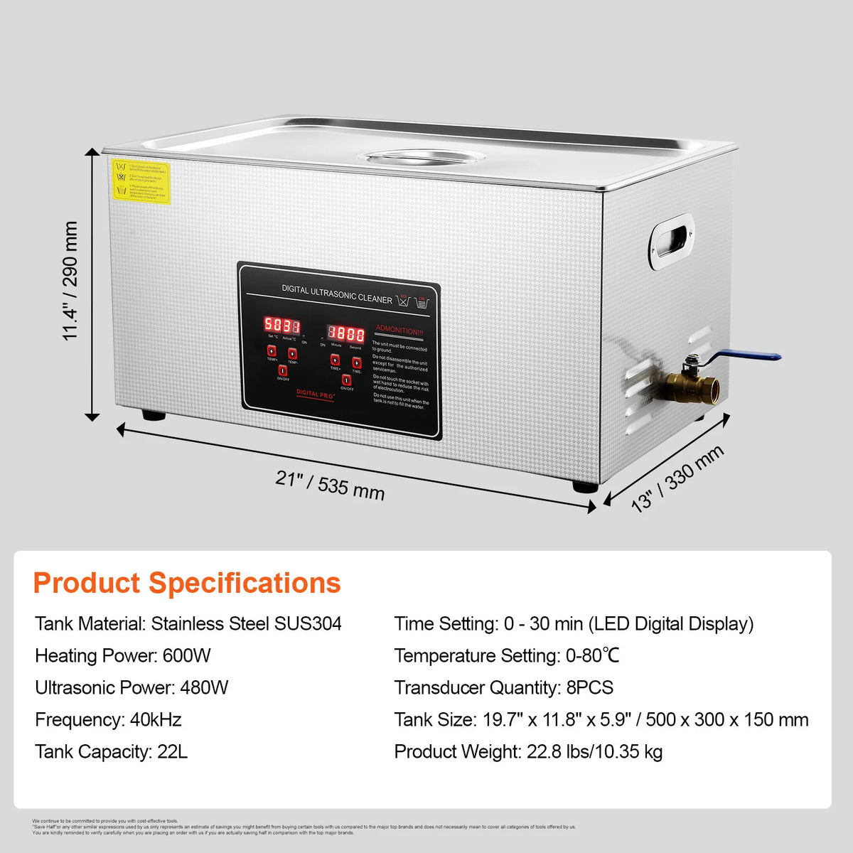SucceBuy 2L 3L 6L 10L 22L 30L Ultrasonic Cleaner Stainless Steel Portable Cleaning Washing Machine Ultrasound Home Appliance