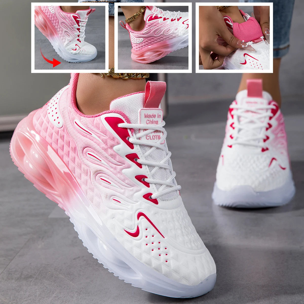 Lightweight Mesh Running Shoes For Men And Women With Cushion